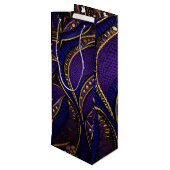 王室のアフロワックスパターン ワインギフトバッグ (裏面アングル)