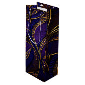 王室のアフロワックスパターン ワインギフトバッグ (正面アングル)