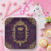 王室のアメジストキンセアニラカスタム ペーパープレート (パーティー)