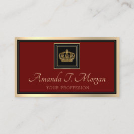 王室のイベント結婚ズゴールデンクラウンフレームレッドカーペット 名刺