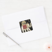 王室のインディアンゾウ乗りザリアート スクエアシール (封筒)