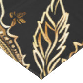 王室のインディアンラグジュアリーブラック&金ゴールド テーブルクロス (アングル)