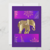 王室のインディアン結婚スタイル 招待状 (裏面)