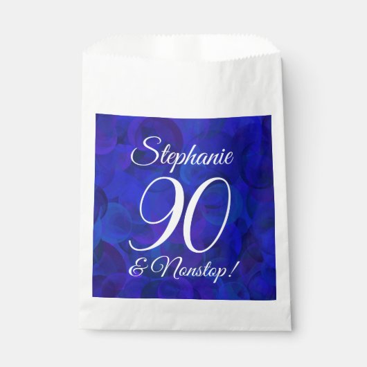 王室のエレガントブルー90と非ストップ生誕生会 フェイバーバッグ (正面)