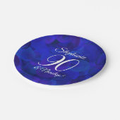 王室のエレガントブルー90と非ストップ生誕生会 ペーパープレート (アングル)