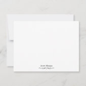 王室のエレガントラグジュアクラシックルパーソナライズされたBLACK ノートカード (正面)