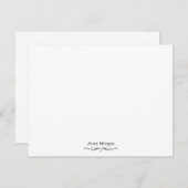 王室のエレガントラグジュアクラシックルパーソナライズされたBLACK ノートカード (正面/裏面)