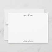 王室のエレガントラグジュアクラシックルパーソナライズされたBLACK ノートカード (正面)