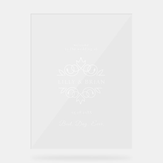 王室のエレガント最高の日結婚前 アクリルサイン (正面)