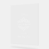 王室のエレガント最高の日結婚前 アクリルサイン (傾斜)