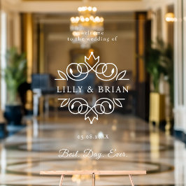 王室のエレガント最高の日結婚前 アクリルサイン