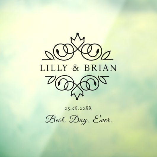 王室のエレガント最高の日結婚前 ウィンドウサイン (シート3)