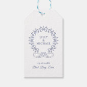 王室のエレガント最高の日結婚前 ギフトタグ (正面)