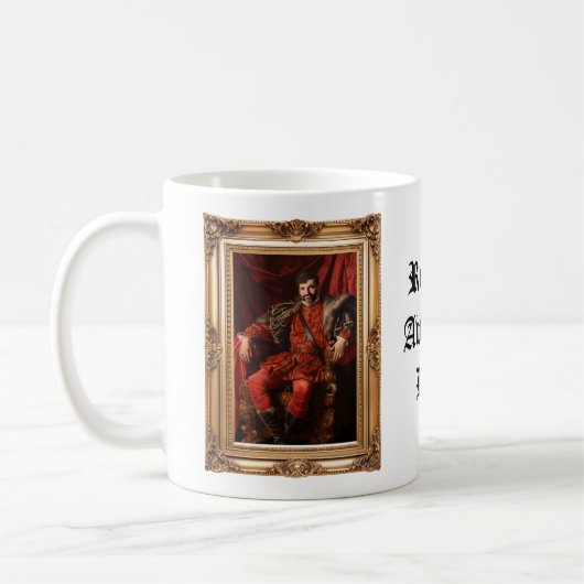 王室のカスタムパーソナライズされた写真華美 コーヒーマグカップ (左)