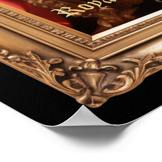 王室のカスタムパーソナライズされた写真華美 ポスター (角)