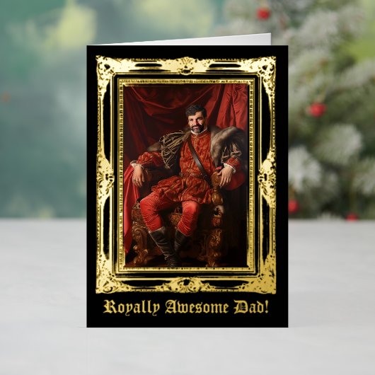 王室のカスタムパーソナライズされた写真華美 箔シーズンカード (クリスマスインサイチュ)