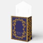 王室のクラウンブルーと金ゴールドが結婚花開く フェイバーボックス (オープン)