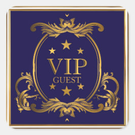 王室のクラウンブルーと金ゴールドが結婚VIP スクエアシール