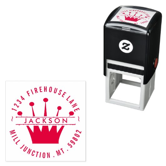 王室のクラウン自己インク差出人住所スタンプ セルフインキングスタンプ (インサイチュ)