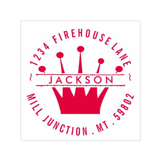 王室のクラウン自己インク差出人住所スタンプ セルフインキングスタンプ (デザイン)