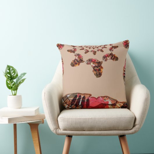 王室のクラシックアフリカ地図コットン装飾用クッション クッション (椅子)