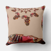 王室のクラシックアフリカ地図コットン装飾用クッション クッション (裏面)