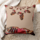 王室のクラシックアフリカ地図コットン装飾用クッション クッション (ブランケット)