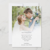 王室のクラシック金ゴールド結婚のフラットサンキューカード サンキューカード (裏面)