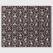 王室のクリスマスの赤と銀の王 ラッピングペーパー (フラット)