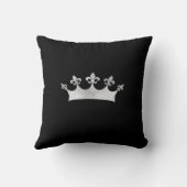 王室のシルバークラウンオンブラック クッション (裏面)