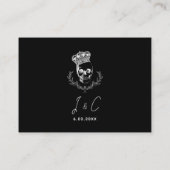 王室のスカルウェディングRSVP エンクロージャーカード (裏面)