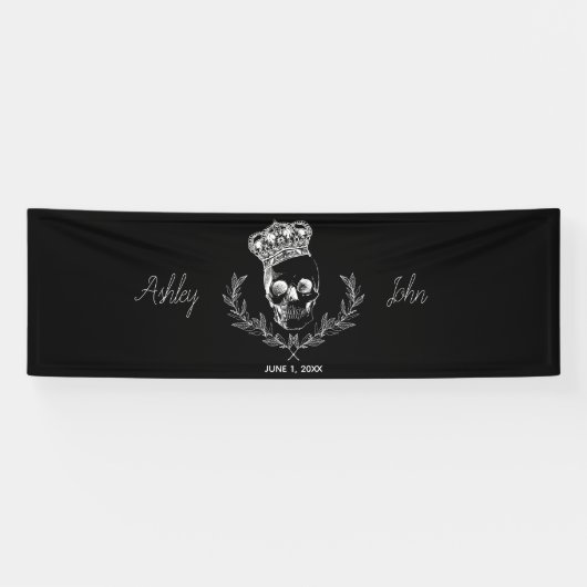 王室のスカル結婚の背景 横断幕 (横)