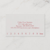 王室のスチュワートタータンチェックシンプルコーヒーパンチカード ロイヤリティカード (裏面)