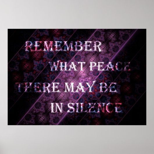 王室のストライプDesiderata詩の抜粋 ポスター (正面)