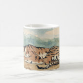 王室のタイガー、ユージーン・デラフランスのクロワ、水彩 コーヒーマグカップ (中央)