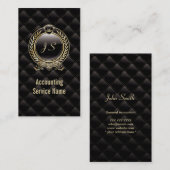 王室のダイヤモンドブラック会計名刺 名刺 (正面/裏面)