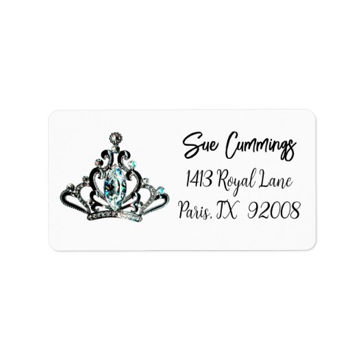 「王室のティアラ」ラベル ラベル (正面)