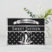 王室のティアラSweet sixteen招待状カスタマイズ 招待状 (スタンド正面)