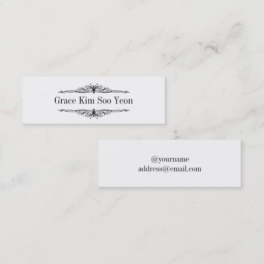 王室のトリートメント卒業発表名票 コーリングカード (正面/裏面)