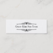 王室のトリートメント卒業発表名票 コーリングカード (正面)