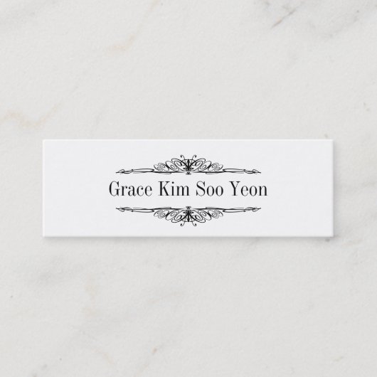 王室のトリートメント卒業発表名票 コーリングカード (正面)