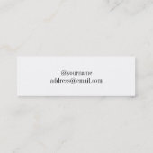 王室のトリートメント卒業発表名票 コーリングカード (裏面)