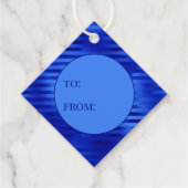 王室のハヌカストライプのーから青い箔 フェイバータグ (正面)