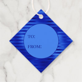 王室のハヌカストライプのーから青い箔 フェイバータグ