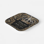 王室のバースデーパーティークラウン華美招待状 ペーパープレート (傾斜あり)