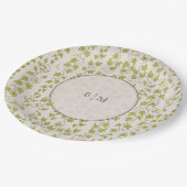 王室のビクトリアンエレガント結婚フローラ ペーパープレート (アングル)