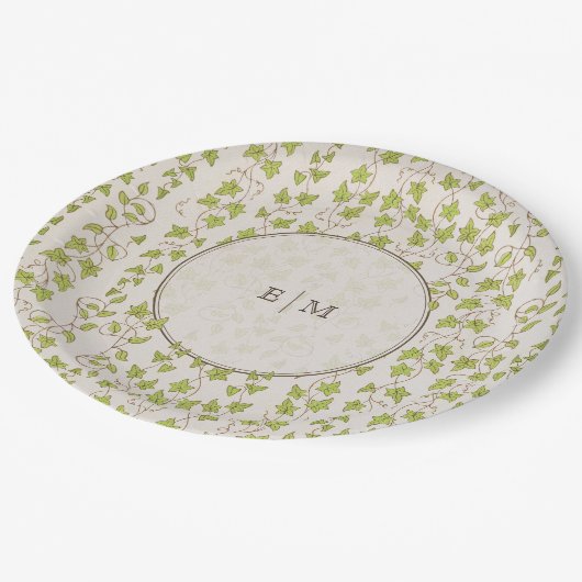 王室のビクトリアンエレガント結婚フローラ ペーパープレート (アングル)