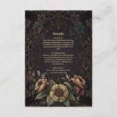 王室のビクトリアンゴシック結婚フローラ エンクロージャーカード (正面)