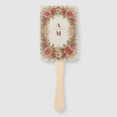 王室のビクトリアンフローラ結婚オーナメント ハンドファン (正面)