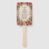 王室のビクトリアンフローラ結婚オーナメント ハンドファン (裏面)